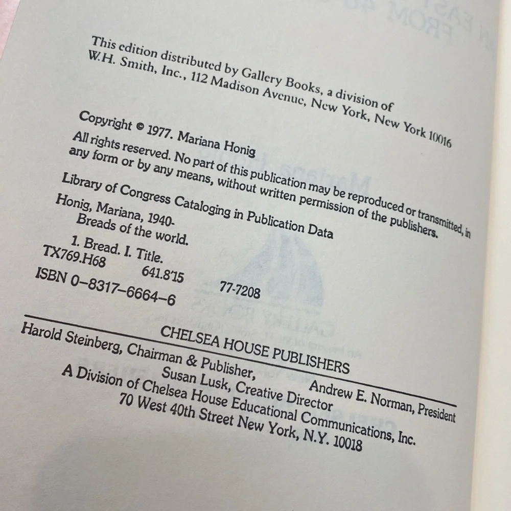 Vintage Breads‎ of the World by Mariana Honig Cookbook